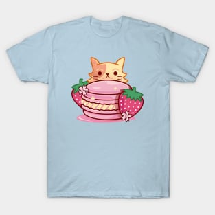 Kawaii Macaron Cat T-Shirt